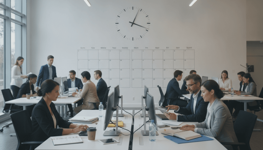 découvrez le nombre moyen d'heures de travail par semaine et par mois, ainsi que les normes et variations selon les secteurs et pays.
