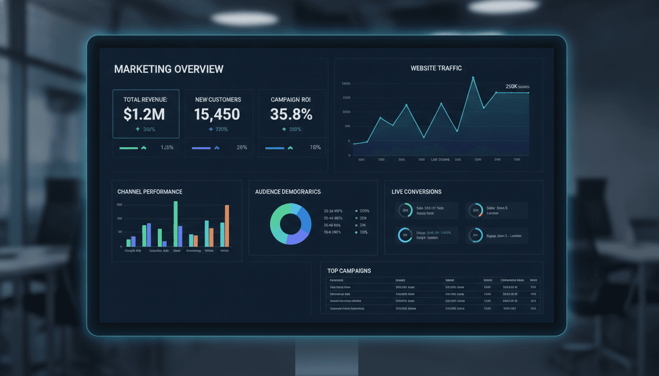 découvrez comment construire un tableau de bord marketing efficace pour suivre vos performances, analyser vos données et optimiser vos campagnes.