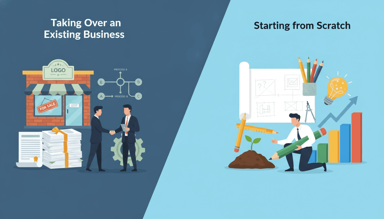 découvrez les avantages et inconvénients de reprendre une entreprise existante ou de créer votre activité de zéro, pour faire le meilleur choix entrepreneurial.