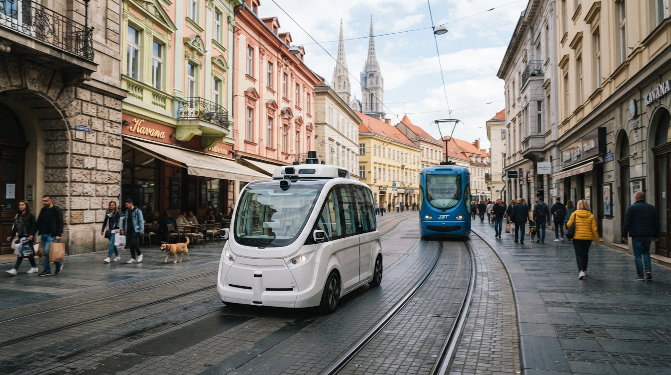 à zagreb, euronews teste le premier robotaxi européen : découvrez un trajet autonome sans les mains et les enjeux de cette innovation.